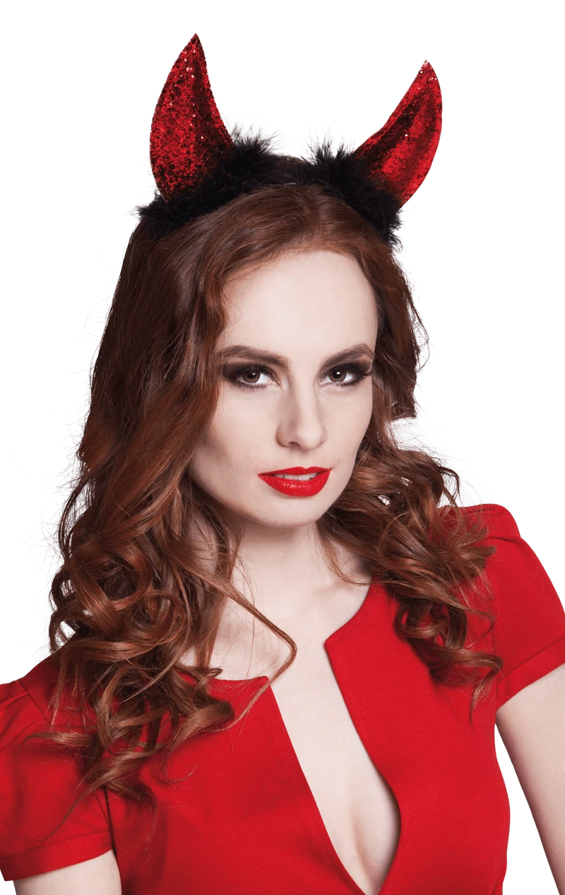 Boland Glitter Devil Horns Accessory 1 Boland Glitter Devil Horns Accessory