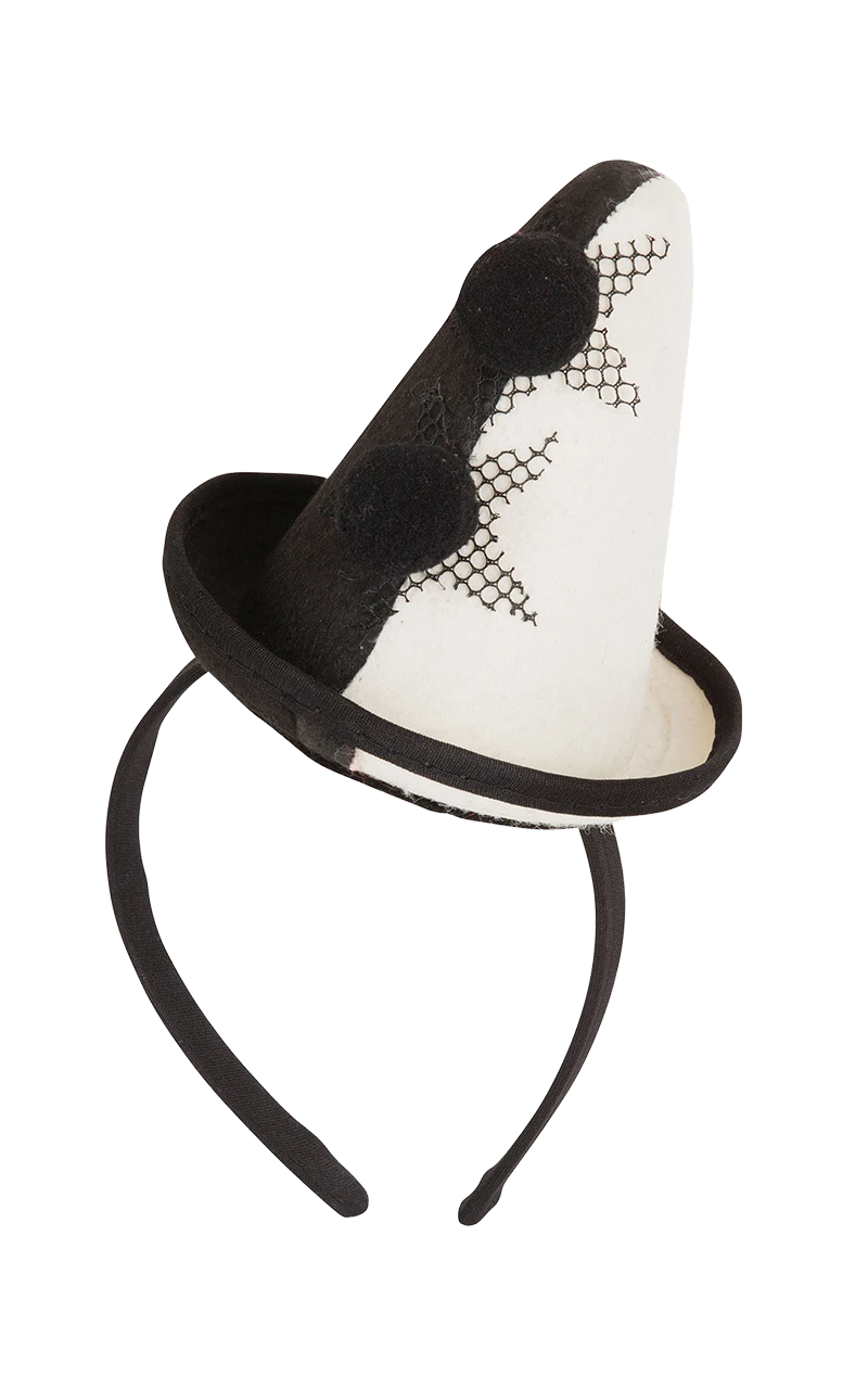 Monochrome Clown Hat Headband 1 Monochrome Clown Hat Headband