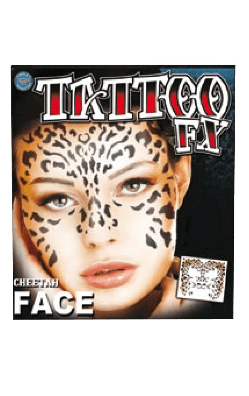 Cheetah Face Tattoo Accessory 1 Cheetah Face Tattoo Accessory