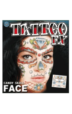 Candy Skull Face Accessory