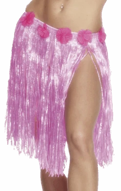 Smiffys Hula Pink Flower Skirt