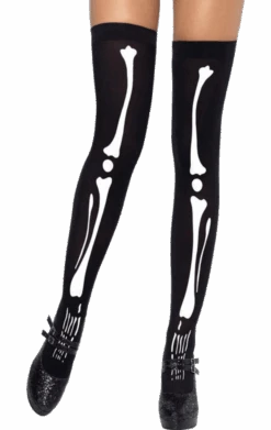 Smiffys Skeleton Print Stockings