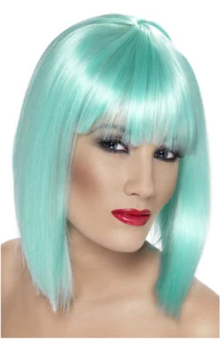 Smiffys Neon Aqua Glam Wig