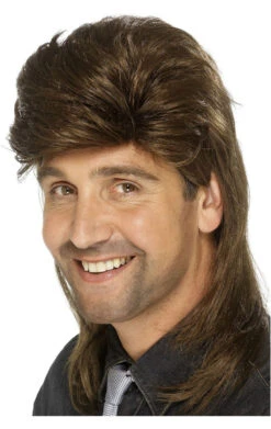 Smiffys Jason Mullet Brown Wig 3 Smiffys Jason Mullet Brown Wig -Smiffys Sale Store 00005095a01