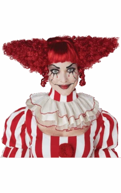 Creepy Clown Dark Red Wig