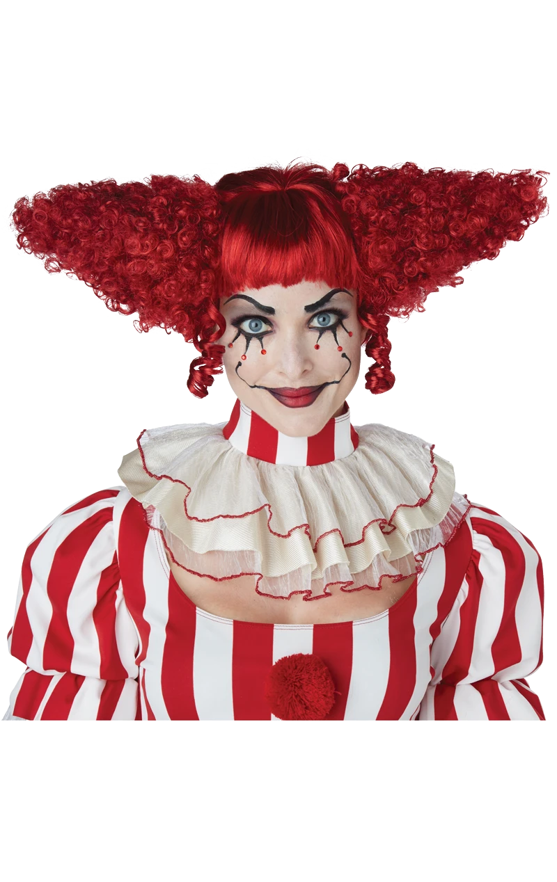 Creepy Clown Dark Red Wig 1 Creepy Clown Dark Red Wig