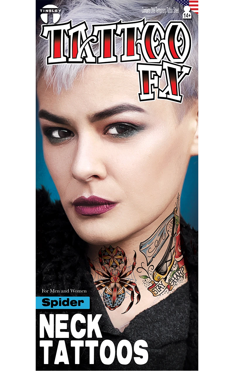 Spider Neck Tattoo FX 1 Spider Neck Tattoo FX