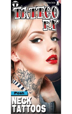 Dafacepiece Floral Neck Tattoo FX