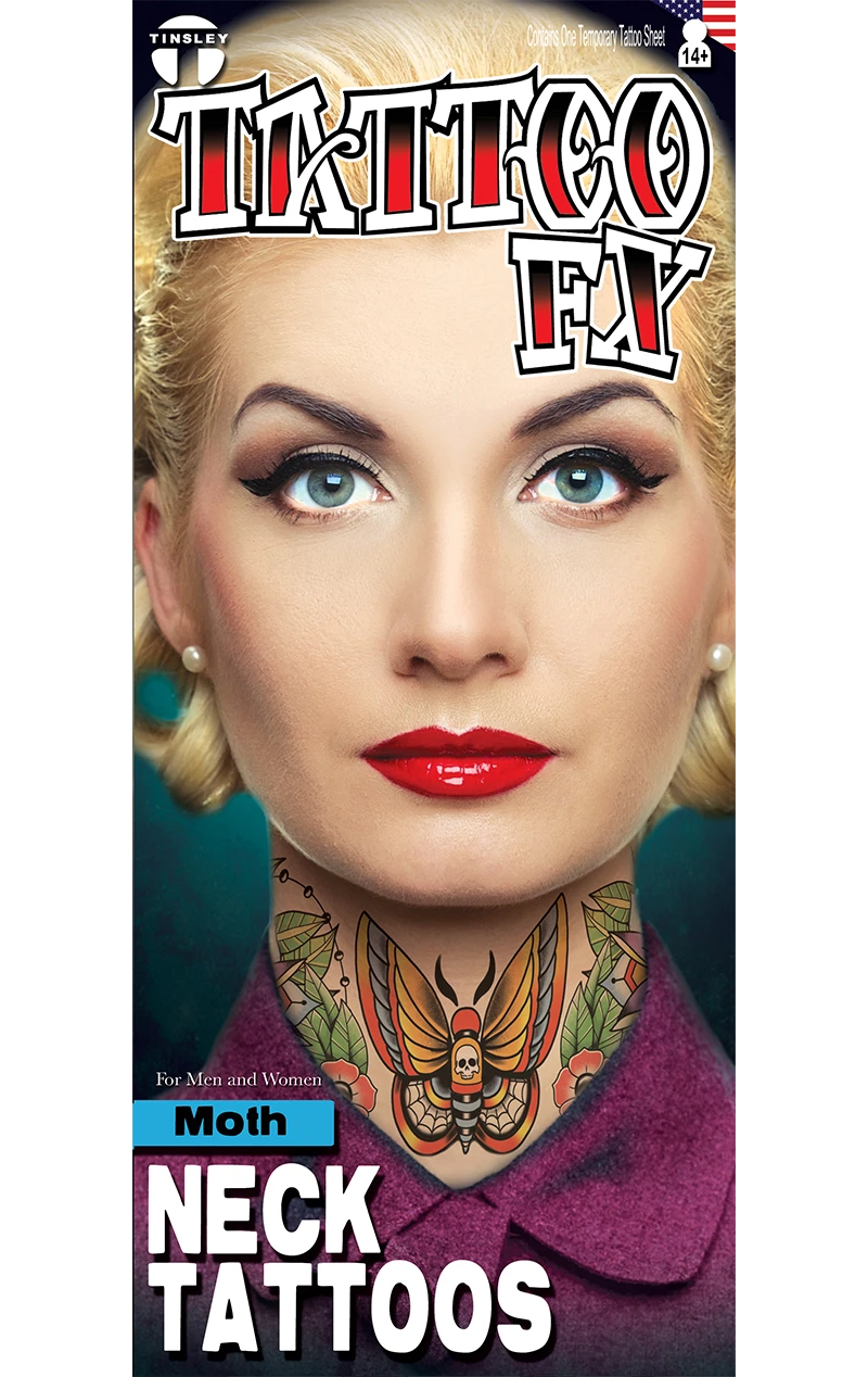 Moth Neck Tattoo FX 1 Moth Neck Tattoo FX