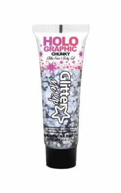 Silver Holographic Chunky Glitter Gel