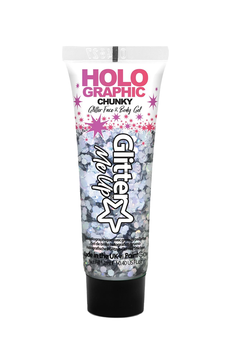 Silver Holographic Chunky Glitter Gel 1 Silver Holographic Chunky Glitter Gel