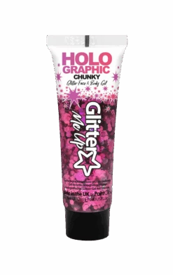 Pink Chunky Holographic Glitter Gel