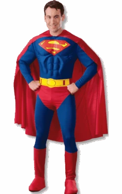 Mens Classic Muscle Superman Costume