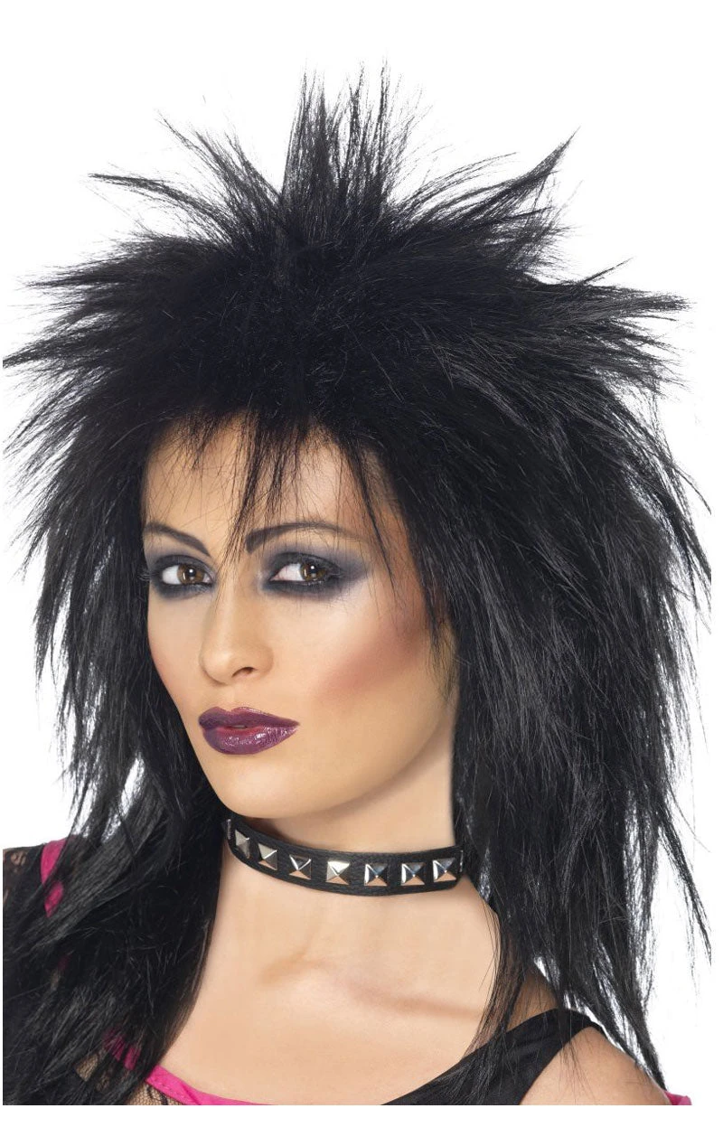 Smiffys Rock Diva Black Wig 1 Smiffys Rock Diva Black Wig