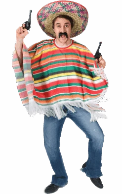 Adult Mexican Rainbow Poncho