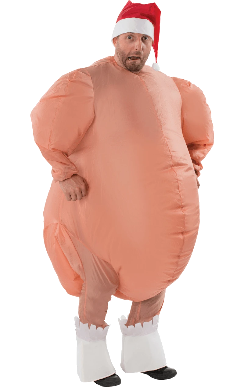 Adult Inflatable Xmas Turkey Costume 1 Adult Inflatable Xmas Turkey Costume