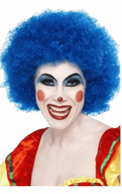 Blue Clown Afro Wig