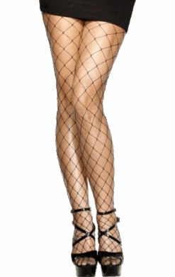 Smiffys Black Oversized Fishnet Tights