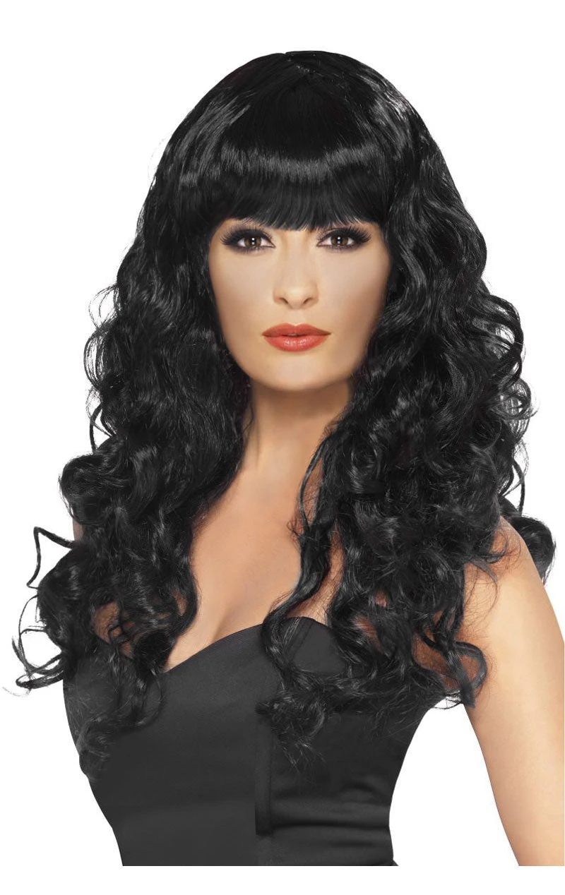Smiffys Curly Black Wig 1 Smiffys Curly Black Wig