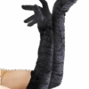 Smiffys Long Black Velvet Gloves -Smiffys Sale Store 00011316p