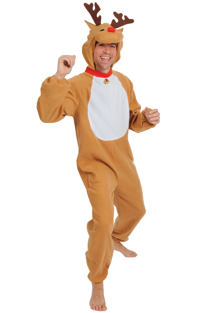 Adult Red Nosed Reindeer Costume 1 Adult Red Nosed Reindeer Costume