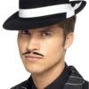 Smiffys Black & White Gangster Hat 3 Smiffys Black & White Gangster Hat -Smiffys Sale Store 00011508p