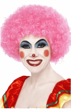 Pink Clown Afro Wig