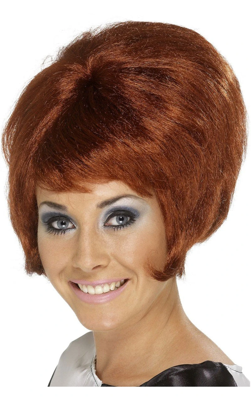 Smiffys 60s Beehive Cilla Auburn Wig 1 Smiffys 60s Beehive Cilla Auburn Wig