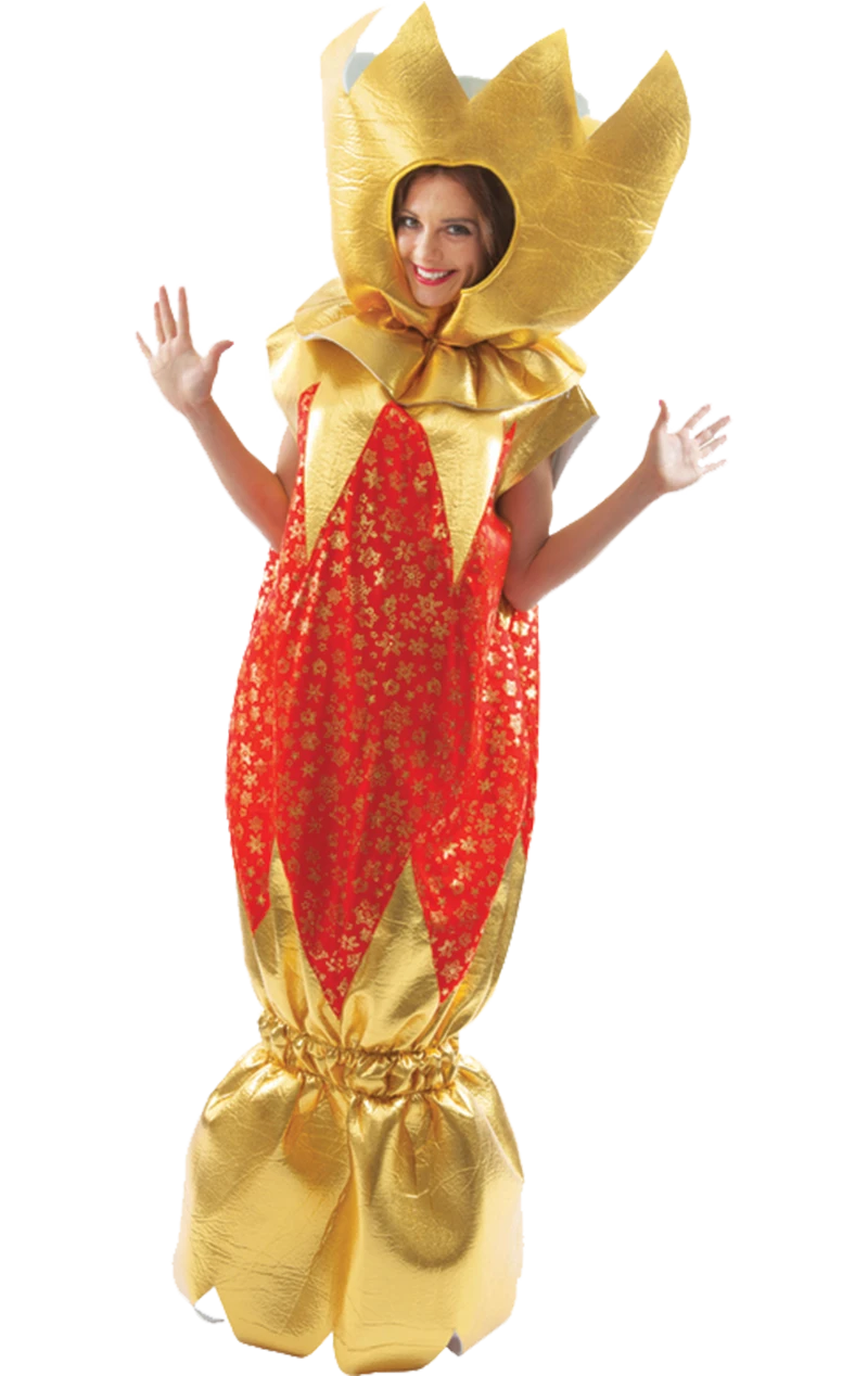 Adult Red Christmas Cracker Costume 1 Adult Red Christmas Cracker Costume