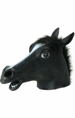 Funny Black Horse Facepiece