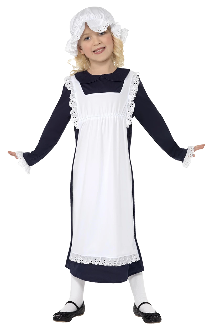 Smiffys Kids Victorian Maid Costume 1 Smiffys Kids Victorian Maid Costume
