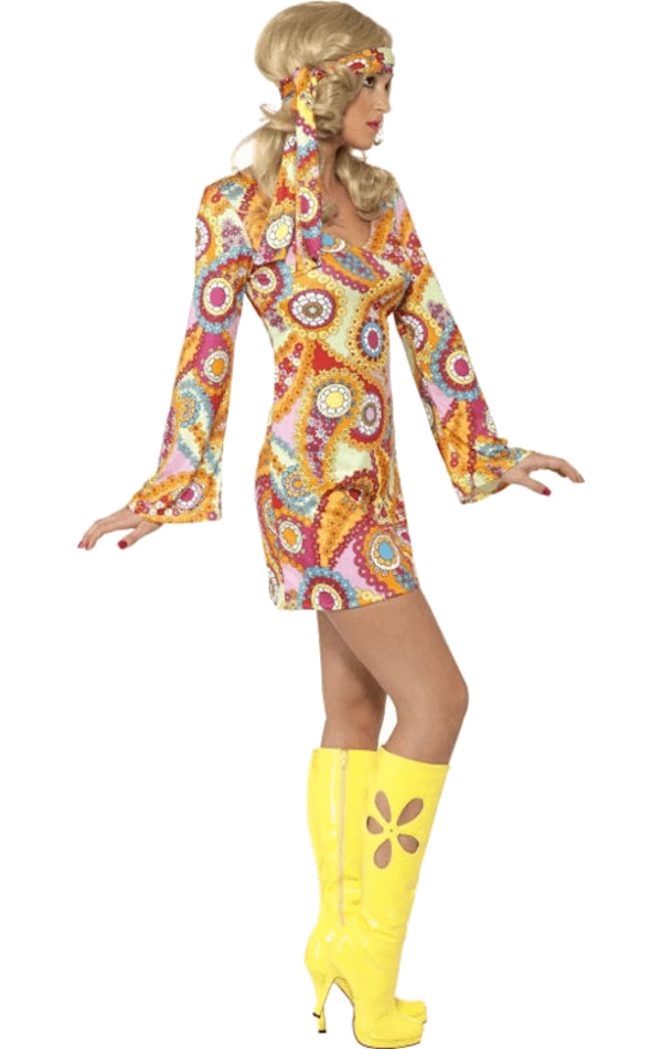 Smiffys Trippy Hippy Costume 2 Smiffys Trippy Hippy Costume - Image 2