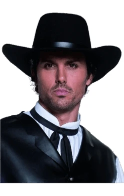 Smiffys Black Gunslinger Cowboy Hat