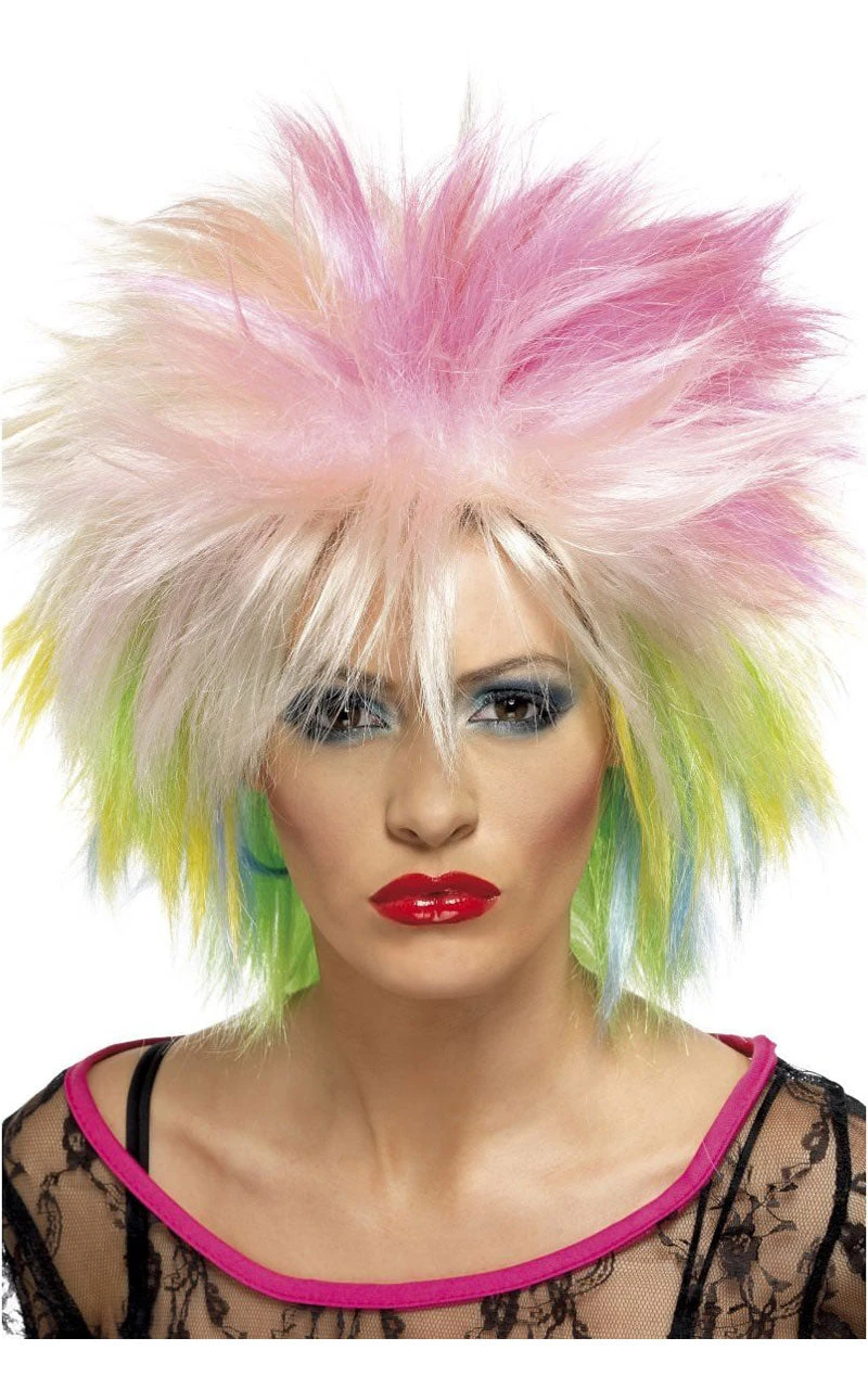 Smiffys Colourful 80s Wig 1 Smiffys Colourful 80s Wig
