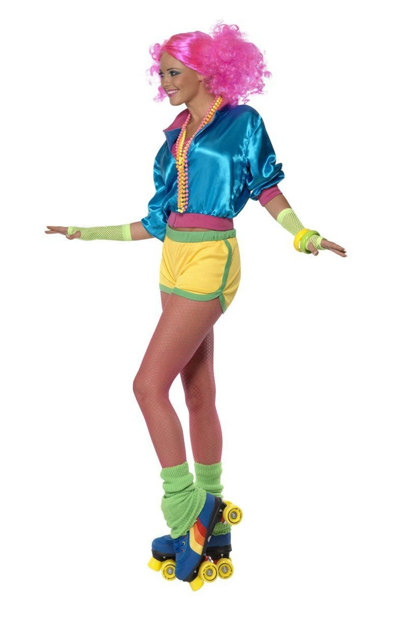 Smiffys Womens 80s Roller Disco Girl Costume 2 Smiffys Womens 80s Roller Disco Girl Costume - Image 2