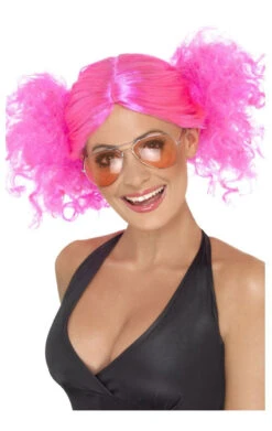 Smiffys Pink Bunches Wig