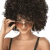 Glitter Afro Black & Gold Wig 3 Glitter Afro Black & Gold Wig -Smiffys Sale Store 00012898p