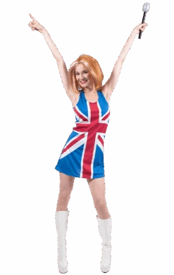 Womens Union Jack Spice Girl Costume