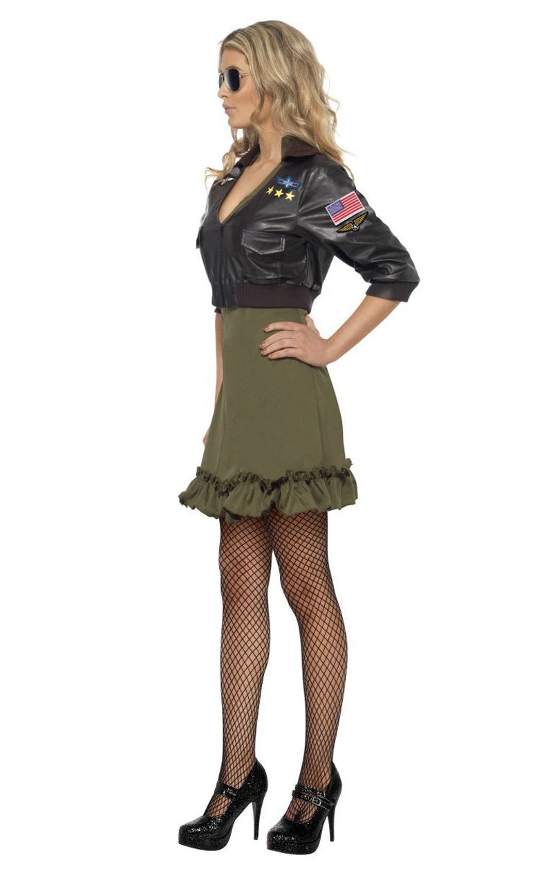 Smiffys Womens Top Gun Diva Costume 2 Smiffys Womens Top Gun Diva Costume - Image 2