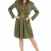 Womens World War 2 Military Dress -Smiffys Sale Store 00013190p