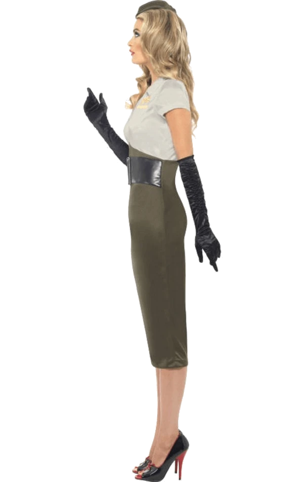 Smiffys Womens 1940s Army Girl Costume 2 Smiffys Womens 1940s Army Girl Costume - Image 2