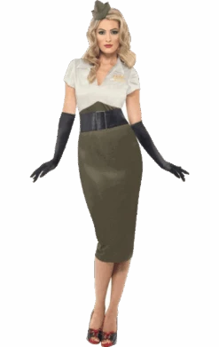 Smiffys Womens 1940s Army Girl Costume