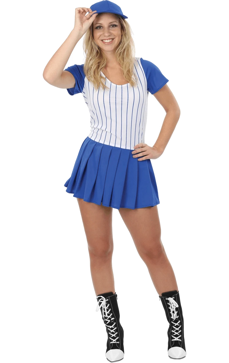 Ladies Baseball Girl Costume 1 Ladies Baseball Girl Costume