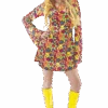 Ladies Flower Hippy Costume -Smiffys Sale Store 00013844p