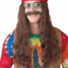 Mens Hippie Wig & Moustache