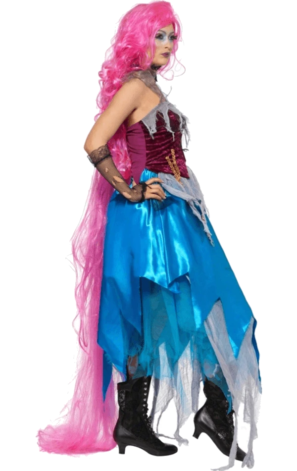 Smiffys Womens Halloween Ripped Rapunzel Costume 2 Smiffys Womens Halloween Ripped Rapunzel Costume - Image 2