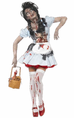 Smiffys Womens Zombie Halloween Dorothy Costume