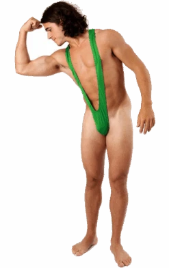 Adult Neon Green Borat Mankini