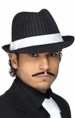 Smiffys Pinstripe Trilby Hat