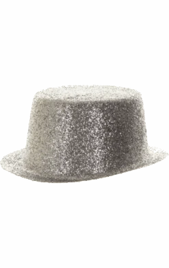 Silver Glittery Top Hat